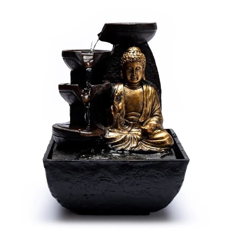 Water fountain Buddha 13.3x13.3x17.3cm