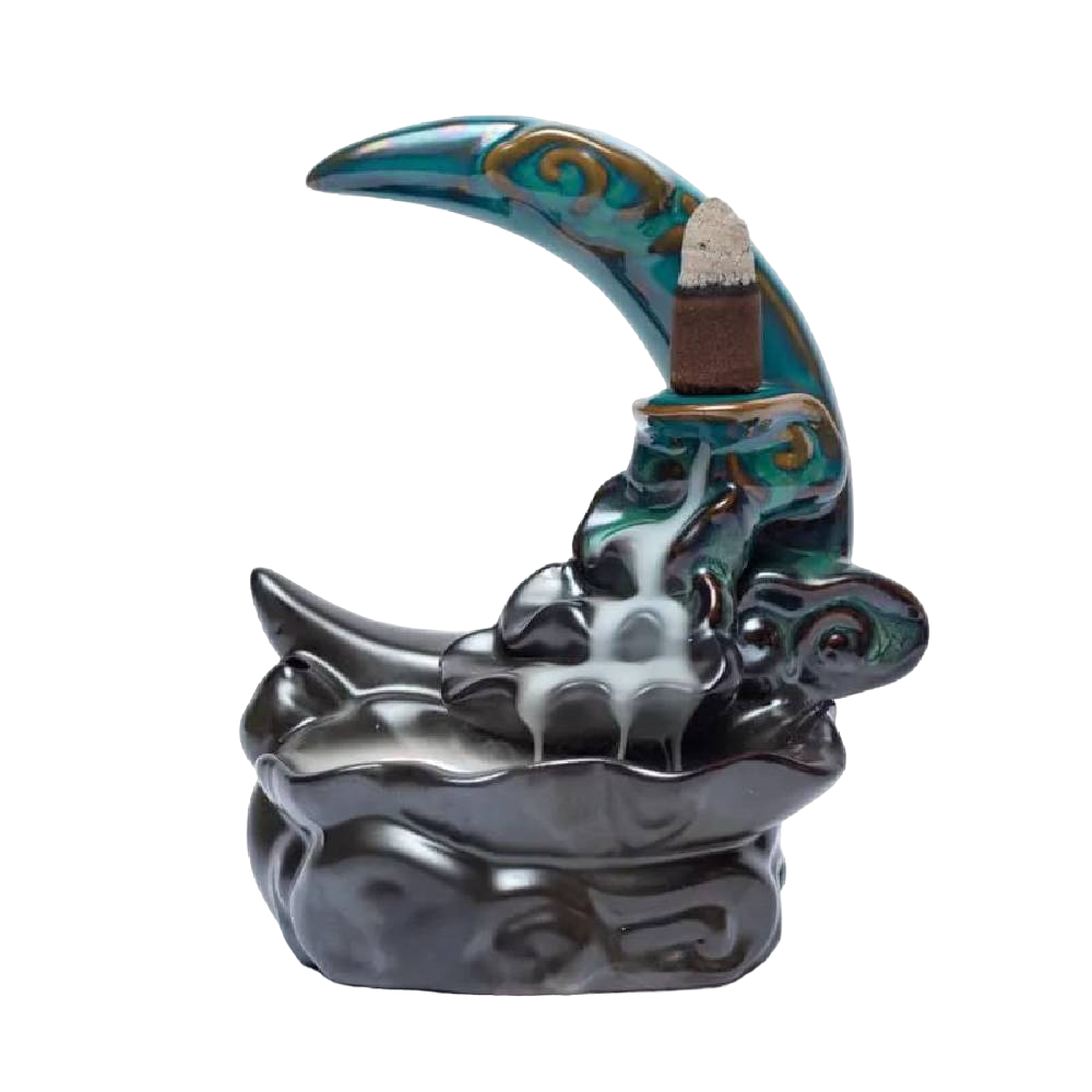 Backflow incense burner Moon 10x12x8cm