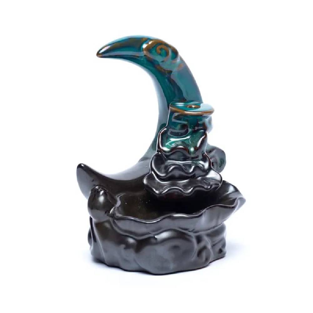 Backflow incense burner Moon 10x12x8cm