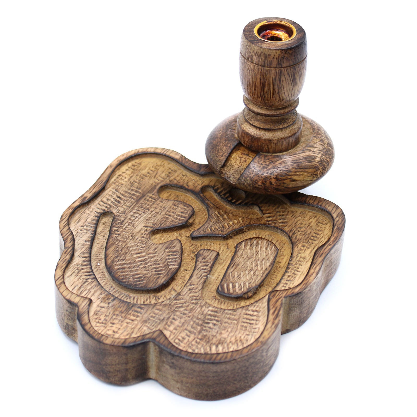 Backflow incense burner Mango Wood OM