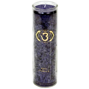 Aromatic Candle stearin 6nd Chakra 21x6.5cm