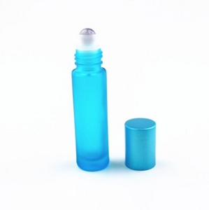 Stikla pudelīte ar rullīti Rozā Kvarcs / Ametists / Halcedons / Aventurīns / Obsidiāns / Fluorīts / Lazurīts / Jašma 10ml
