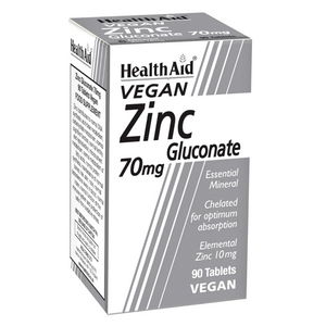 Vegan Zinc Gluconate 70mg, 90 tabs