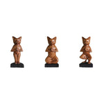 Load image into Gallery viewer, Handcarved Yoga Cat - Standing 31x13.5x6cm

