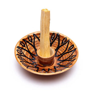 Palo santo incense burner brown 12.5x3.5cm 
