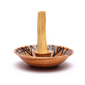 Palo santo incense burner brown 12.5x3.5cm 

