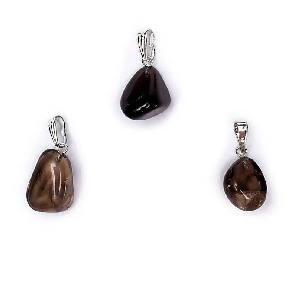 Kulons Pin Drilled Dūmu Kvarcs / Smokey Quartz 1.5cm - 3cm