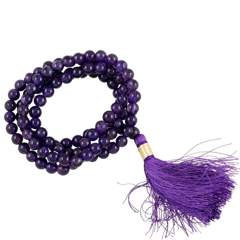 Mala / Skaitāmkrelles 108 Ametists / Amethyst AA Quality 6mm