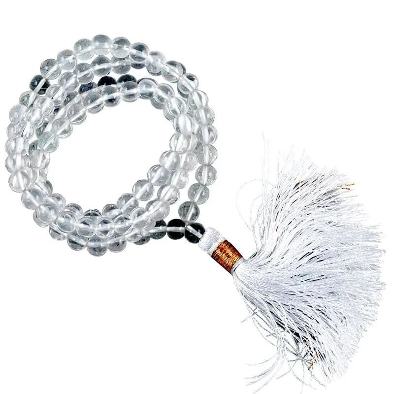 Mala / Skaitāmkrelles 108 Kalnu Kristāls / Clear Quartz AA Quality 7-8mm