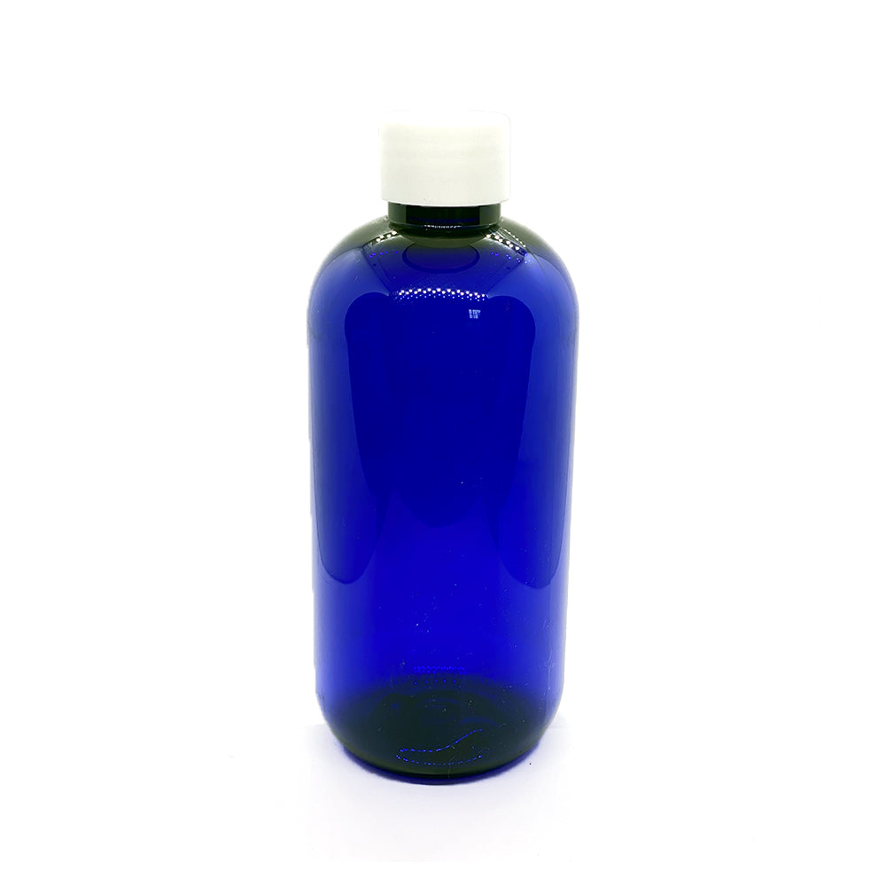 Zila plastmasas pudelīte ar vāciņu 250ml