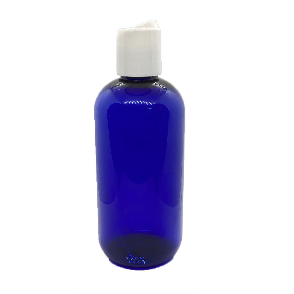Blue plastic bottle with flip-flop cap 250ml