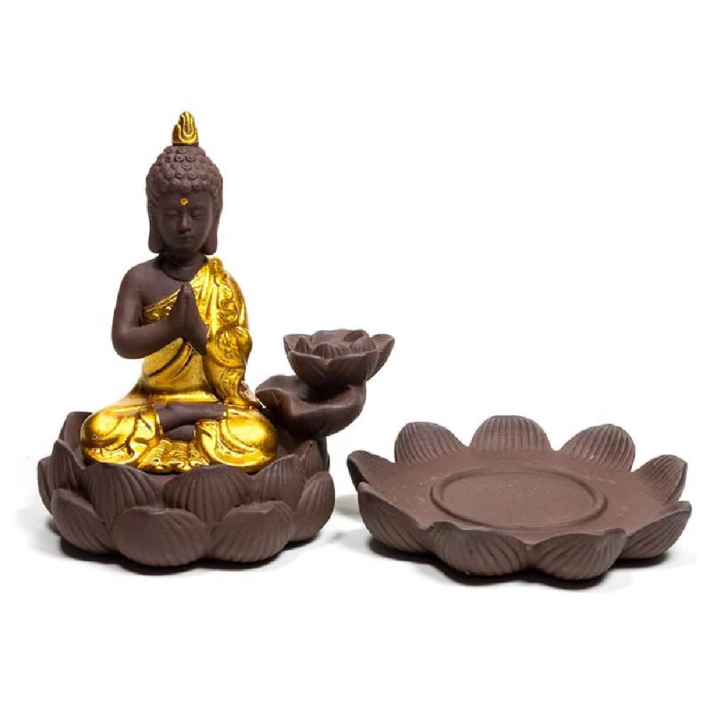 Backflow incence burner Buddha 12x10x9cm
 