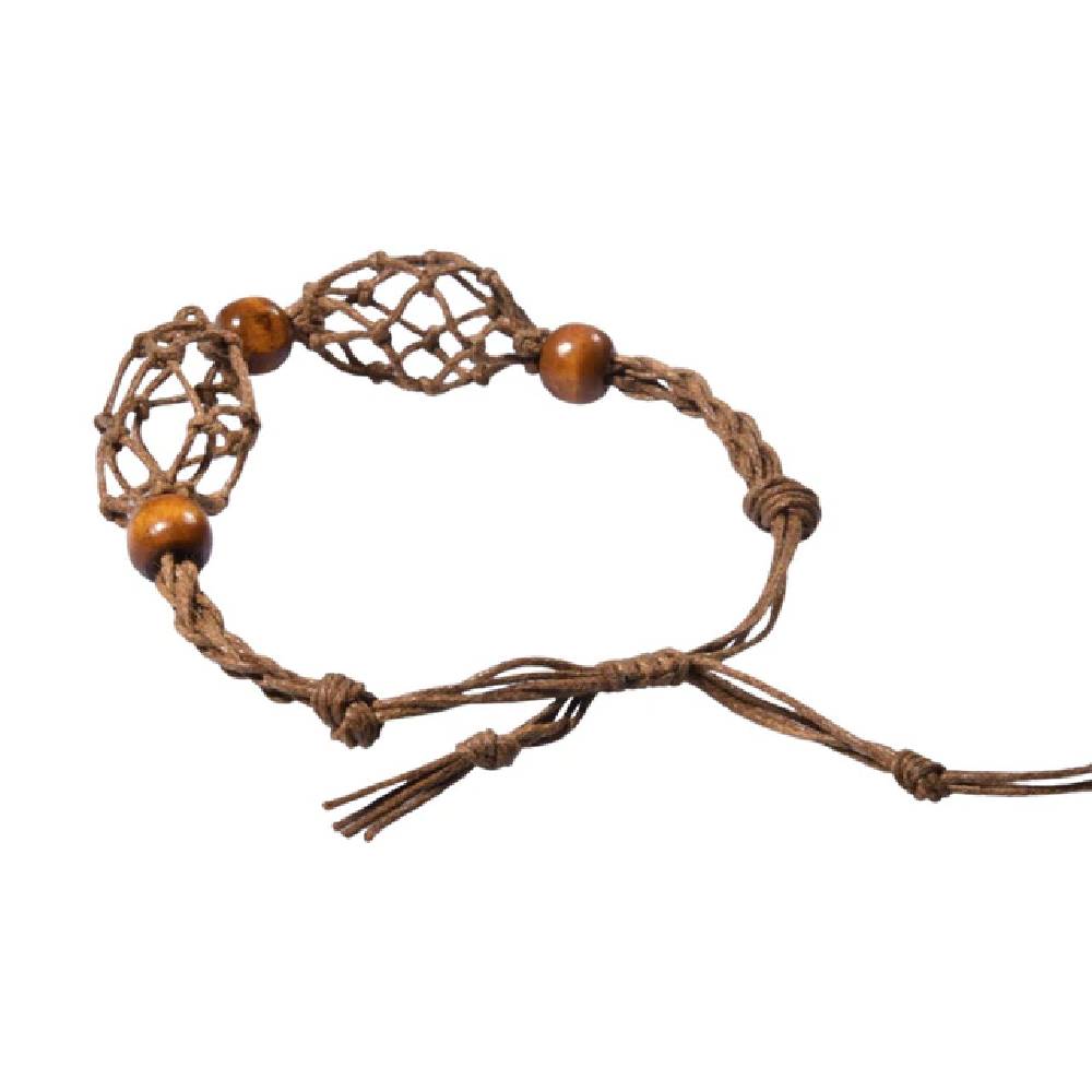 Pīta regulējama rokassprādze akmeņiem