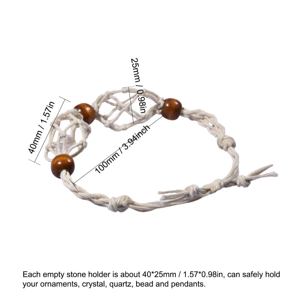 Pīta regulējama rokassprādze akmeņiem