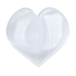 Load image into Gallery viewer, White selenite heart worry stones 50-55mm
