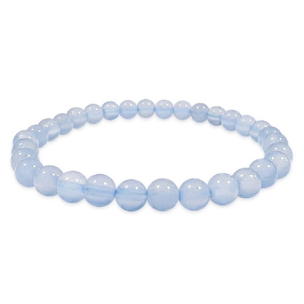 Rokassprādze Halcedons Namībija / Zilais Halcedons / Blue Chalcedony AAA 6mm