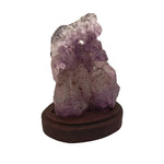 Load image into Gallery viewer, Neapstrādāts Akmens Ametists / Ametista Drūza ar Koka Paliktni / Amethyst 500-700gr
