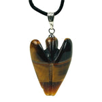 Load image into Gallery viewer, Angel pendant tiger eye 3cm
