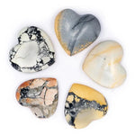 Ielādēt attēlu galerijas skatītājā, Akmens Jašma / Maligano Jasper Heart 50-55mm
