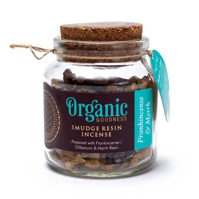 Frankincense & Myrrh Organic Goodness Smudge Resin Incense 100g
