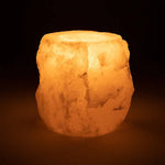 Ielādēt attēlu galerijas skatītājā, Svečturis Tējas Svecei Himalaju Sāls / Himalayan White Salt Candle Holder 1kg-1.2kg
