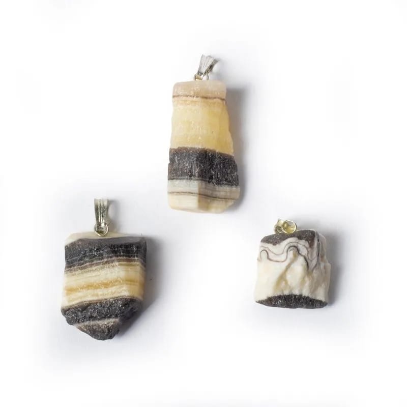 Gemstone pendant Zebra Onyx 20-25mm