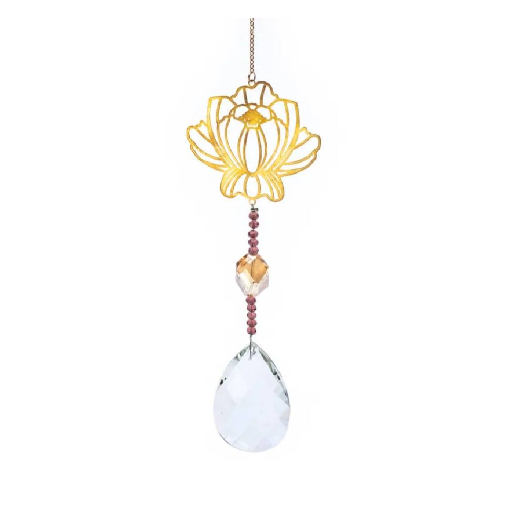 Saules Ķērājs Crystal Drop & Metal Lotus 30cm