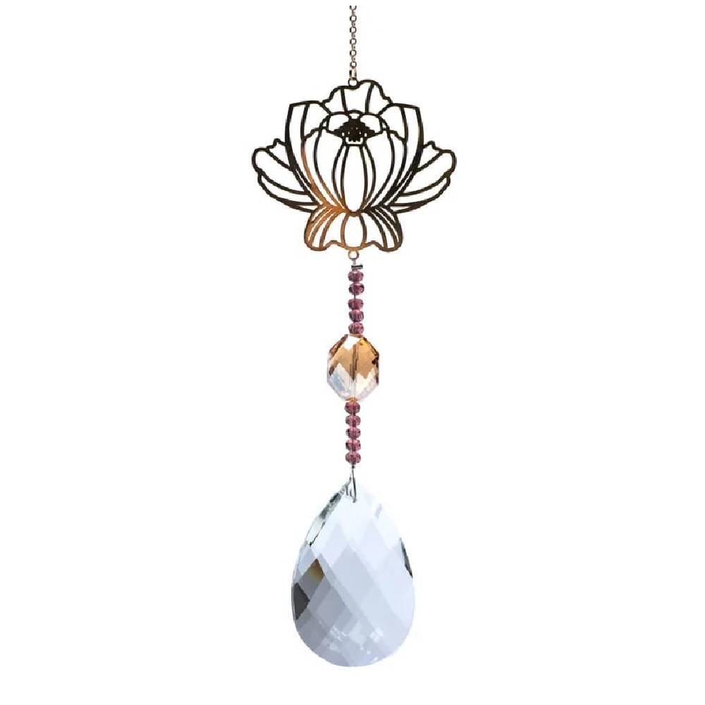 Saules Ķērājs Crystal Drop & Metal Lotus 30cm