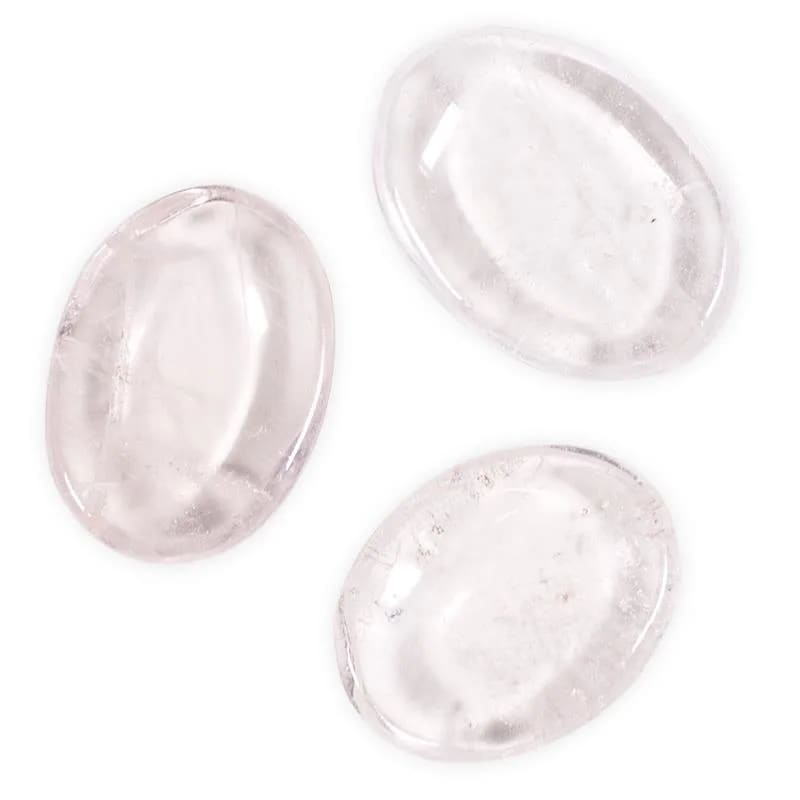 Worry stones clear quartz 3.5-4.5cm