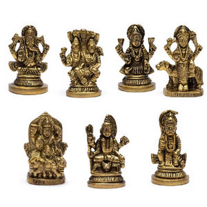 Hinduistu Dievības Statujas / Set of 7 Birthday Hindu God Statues