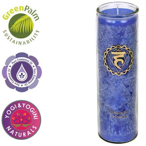 Aromatic Candle stearin 5th Chakra 21x6.5cm