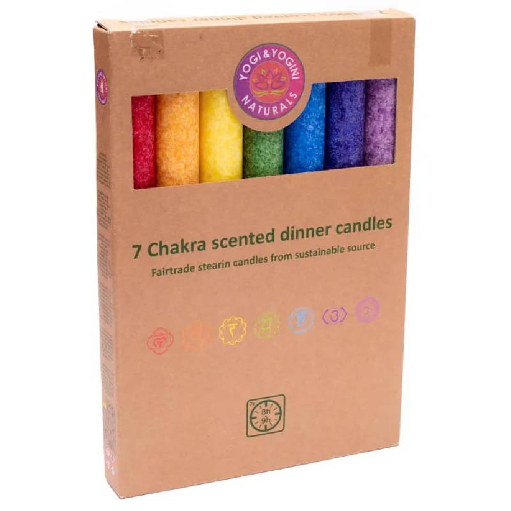 Scented dinner candles chakra set of 7 23.5x16cm