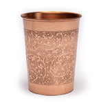 Load image into Gallery viewer, Copper cup floral design etched 250ml
