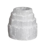 Load image into Gallery viewer, Svečturis Selenīts / Selenite Mountain Top Candle Holder 8cm
