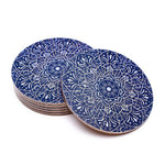 Load image into Gallery viewer, Coasters Mandala dark blue Ø10cm
