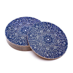 Coasters Mandala dark blue Ø10cm