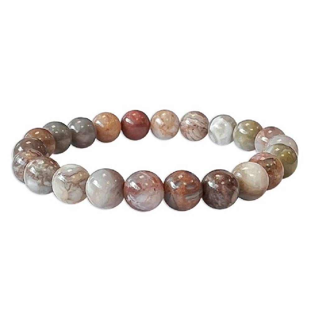 Rokassprādze Ahāts / Ahāts Spalva Brazīlija / Agate Feather 8mm