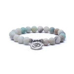 Load image into Gallery viewer, Stone Bracelet Amazonite &amp; OM 8mm
