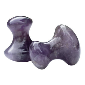 Massage Stone Mushroom - Rock Crystal, Pink Quartz, Amethyst 4x3.5cm