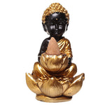 Загрузить изображение в средство просмотра галереи, Подставка для конусов с эффектом падающего дыма Small Buddha &amp; Lotus
