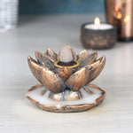 Load image into Gallery viewer, Backflow incense burner Bronze Lotus

