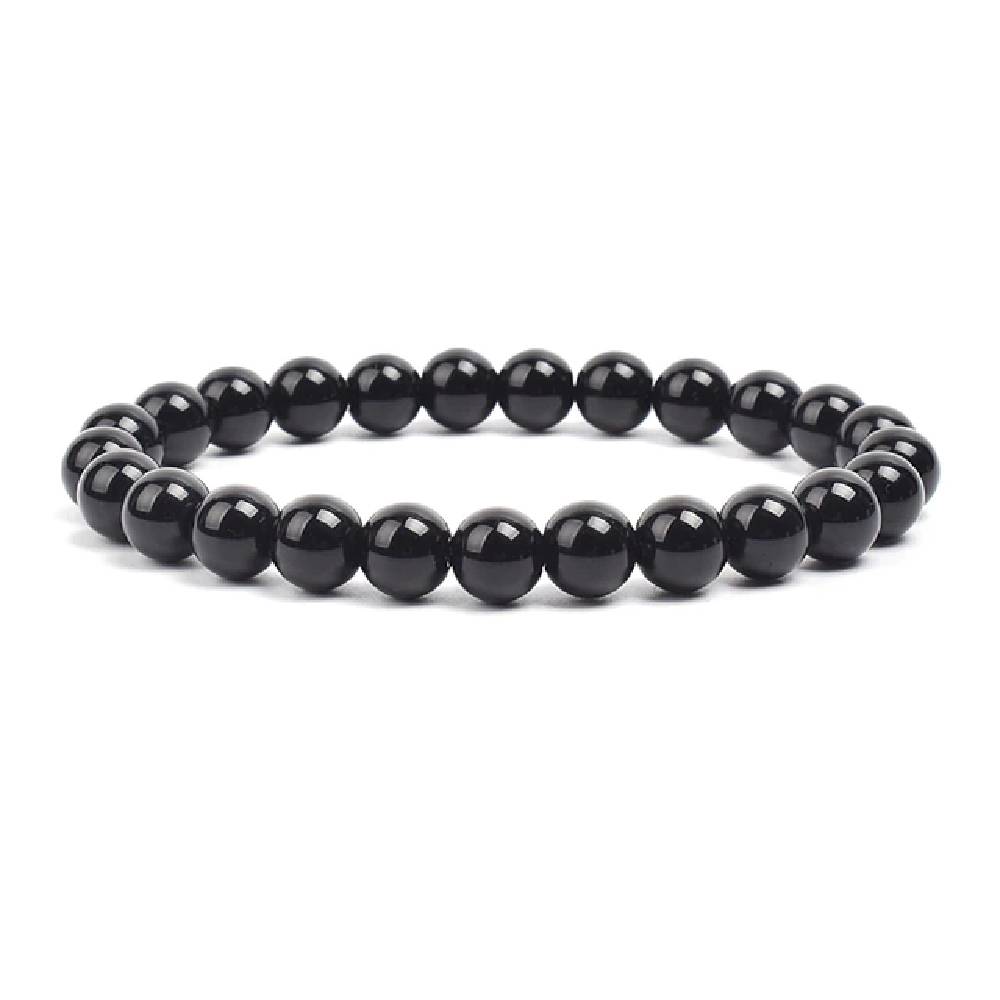 Rokassprādze Onikss / Melnais Onikss Brazīlija / Black Onyx 4mm