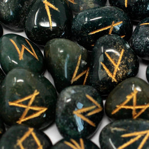 Runes Stone Heliotrope Bloodstone
