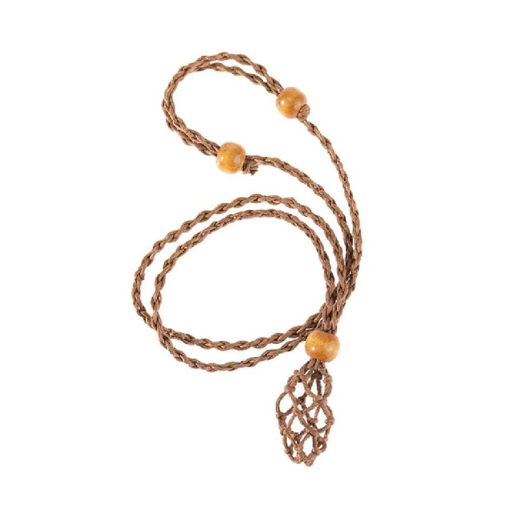 Pītais un regulējamais kulons akmeņiem