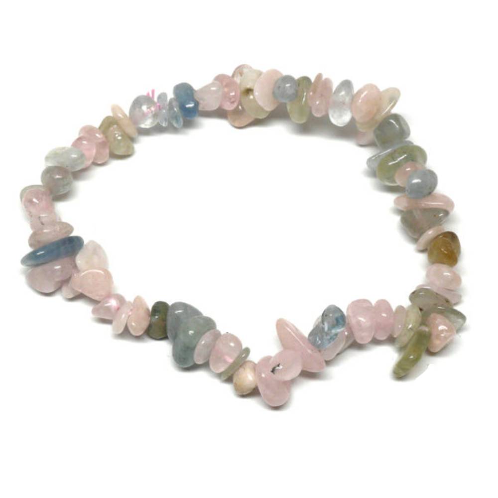 Rokassprādze MIX Chips Berils, Morganīts un Akvamarīns Brazīlija / Beryl Aquamarine & Morganite A Chips