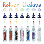 Ielādēt attēlu galerijas skatītājā, Stikla pudelīte ar rullīti un kristāliem 10ml
