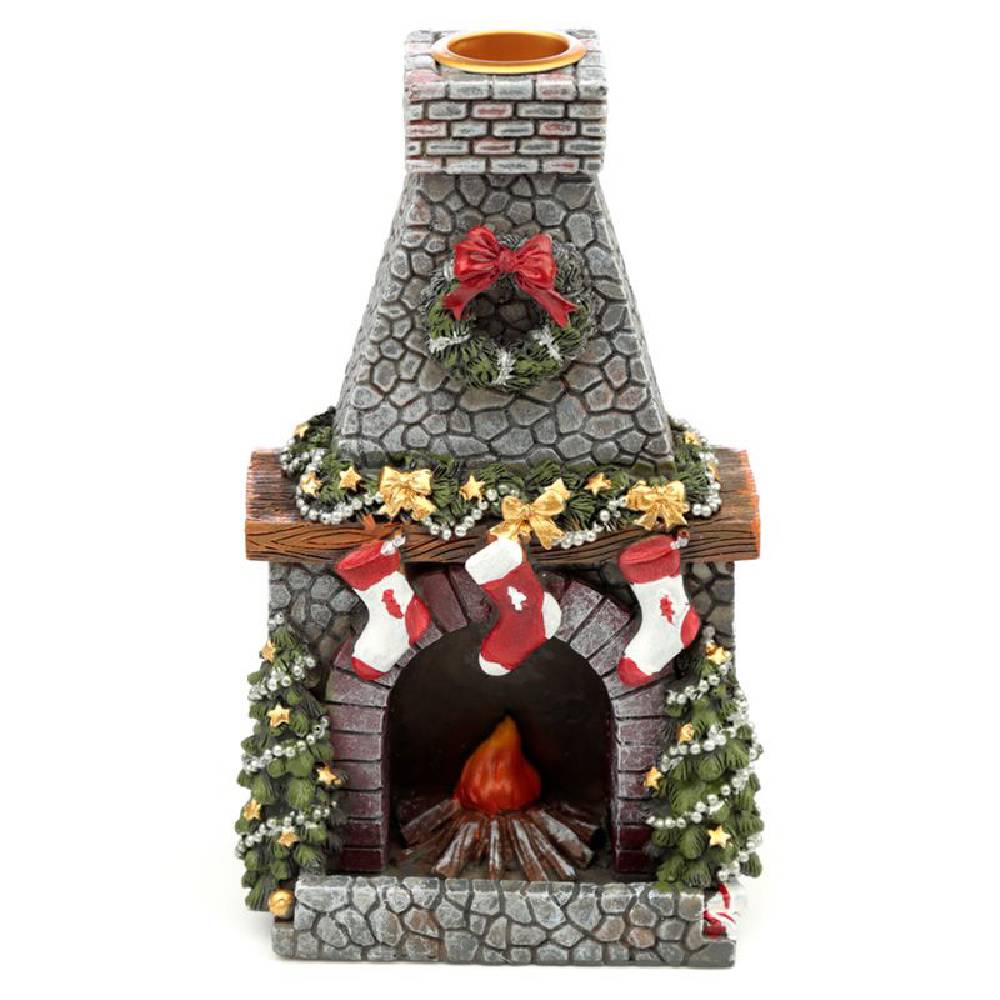 Turētājs konusiem ar krītošu dūmu efektu Christmas Fireplace 15.5x9x5cm