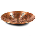 Load image into Gallery viewer, Copper plate with flower of life design 15cm
 
