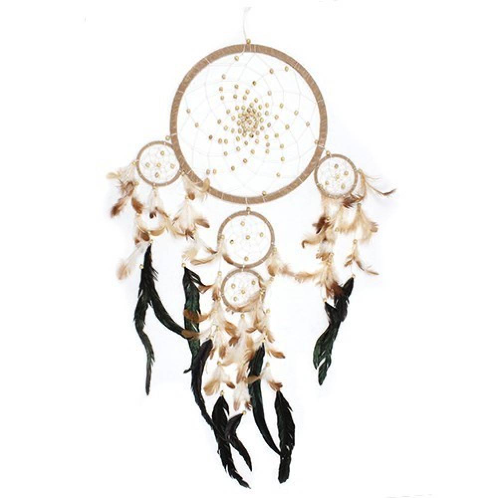 Sapņu Ķērājs Bali Dreamcatcher Krēma / Kafijas / Šokolādes Brūnā Krāsa Ø17cm