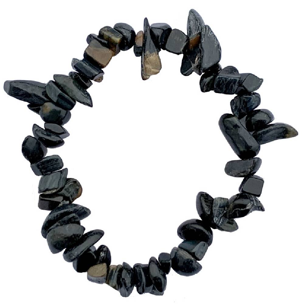Stone Bracelet Blue Tiger Eye Chips